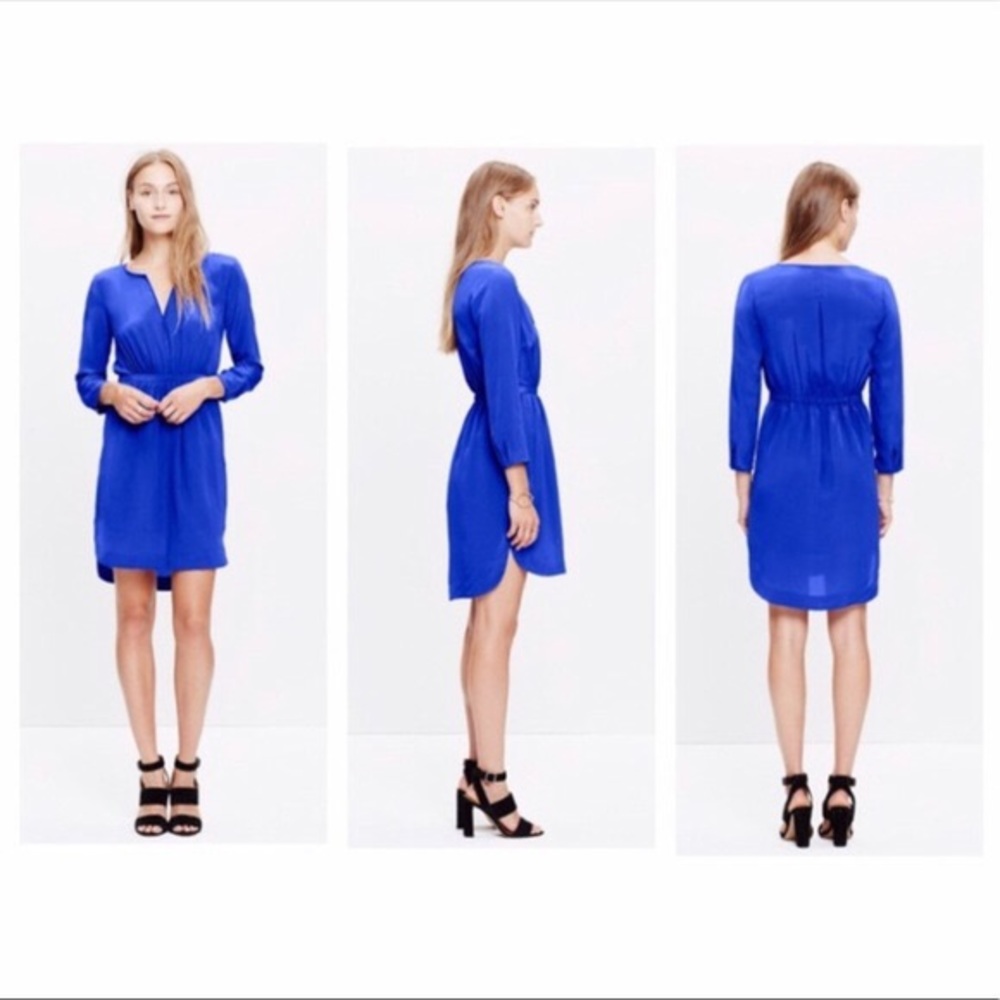 Madewell Blue Silk Index Dress 🧿